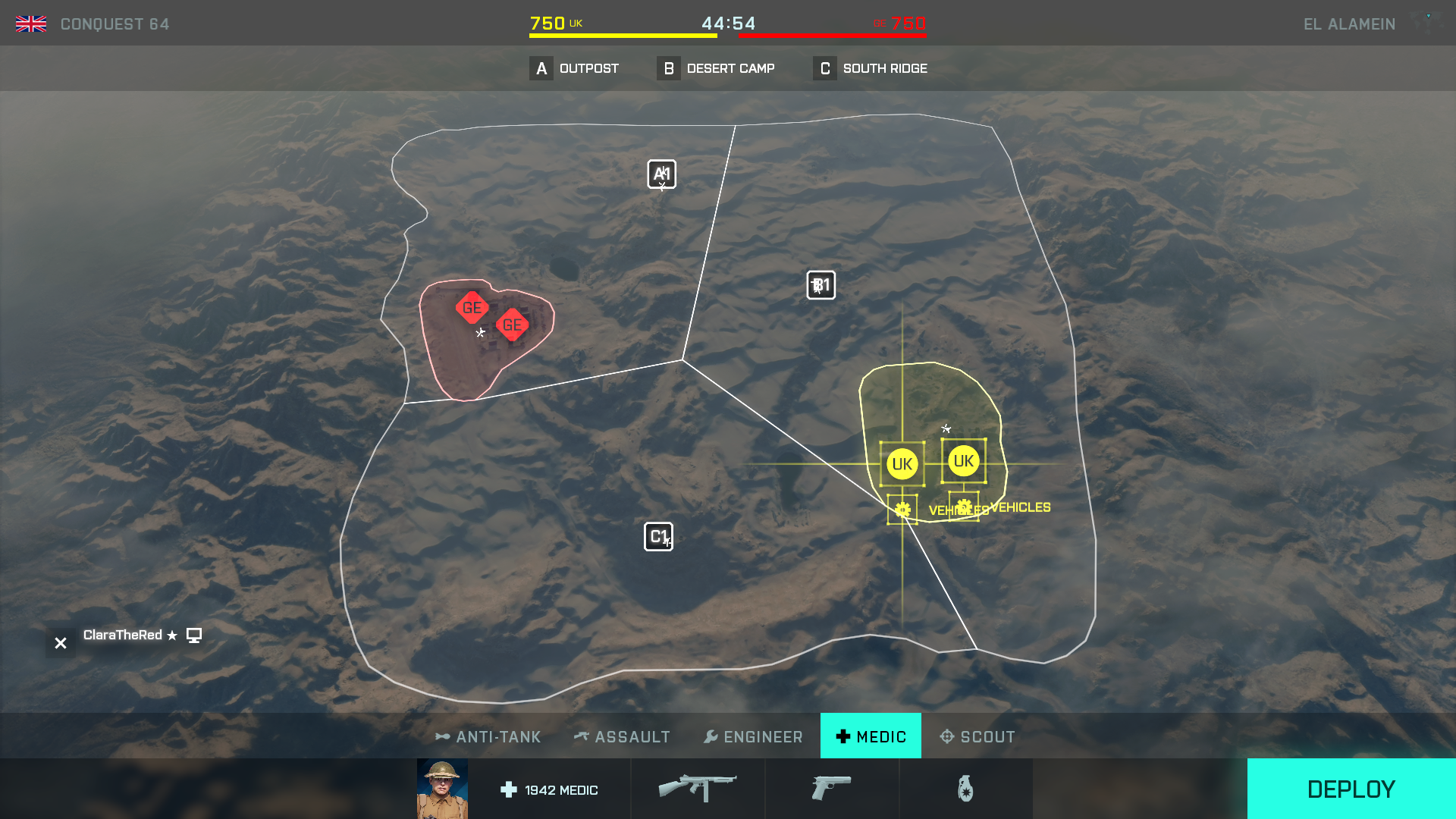 Map Layout of El Alamein - core - Conquest - standard