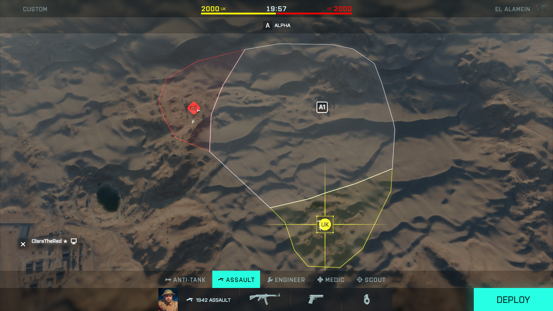 Map Layout of El Alamein - custom - Ground Superiority - small