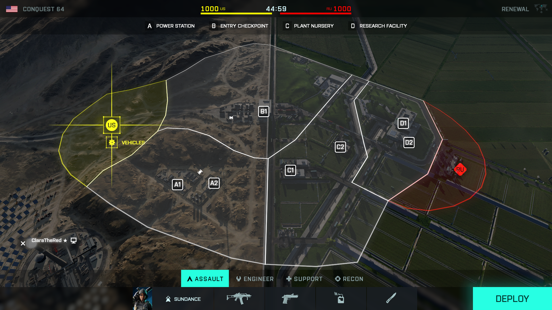 Map Layout of Renewal - core - Conquest - standard