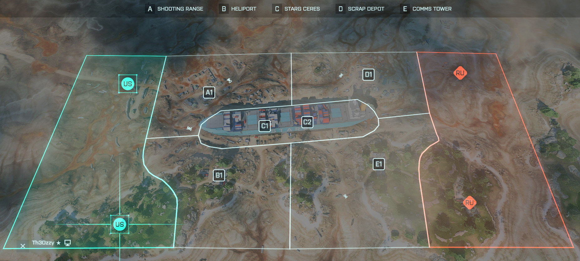 Map Layout of Stranded - custom - Conquest - medium