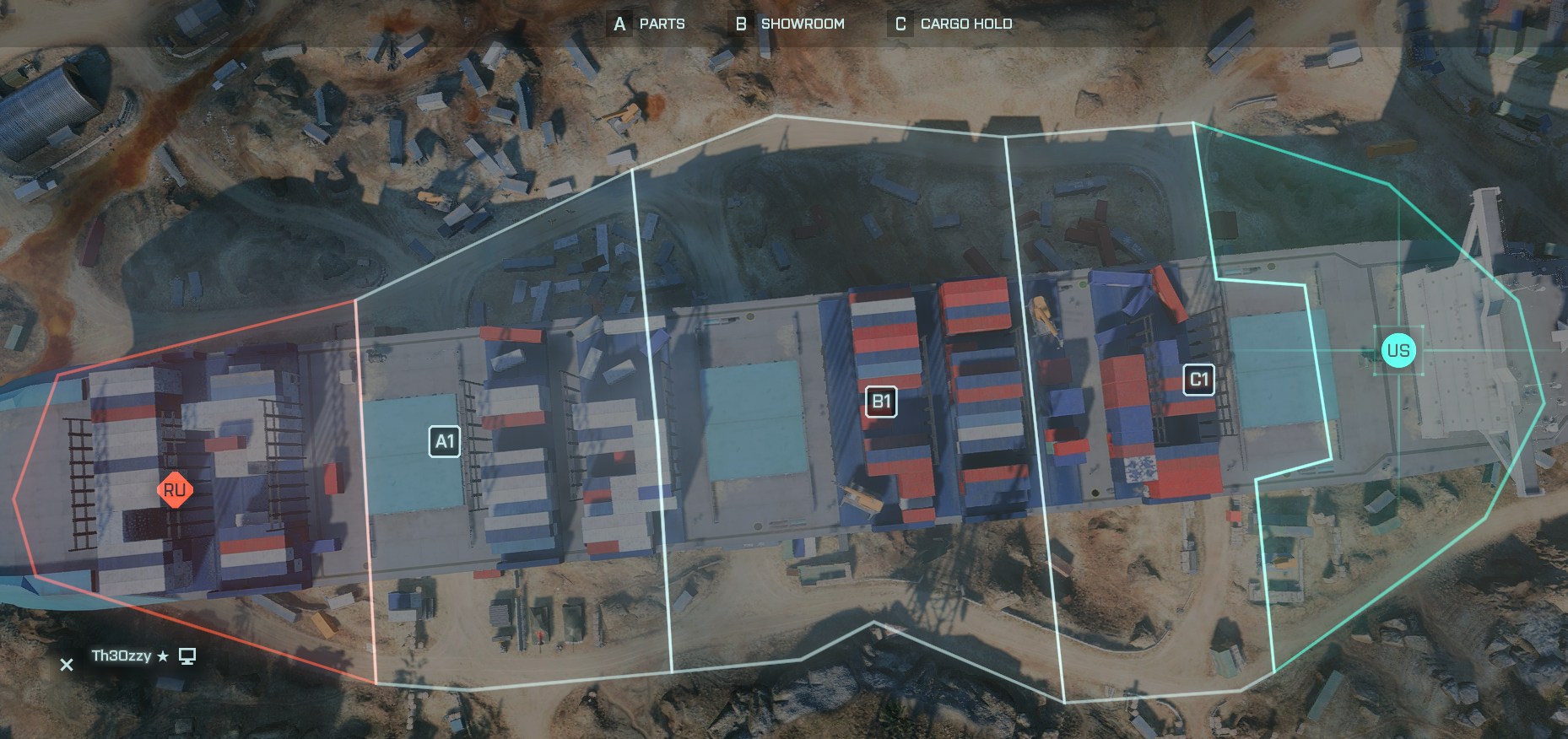 Map Layout of Stranded - custom - Conquest - small